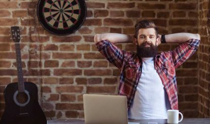 Bearded-businessman-working